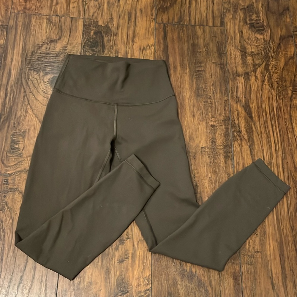 size 4 olive green lululemon leggings